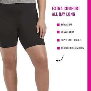 (NWT) Hue Hi Waist Essential Black Out Cotton Shorts in Black Size XXXL